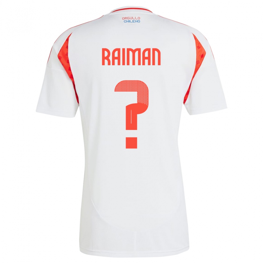 Hombre Camiseta Chile Nicolás Raimán #0 Blanco 2ª Equipación 24-26 La Camisa