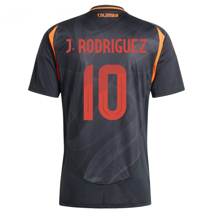 Hombre Camiseta Colombia James Rodríguez #10 Negro 2ª Equipación 24-26 La Camisa