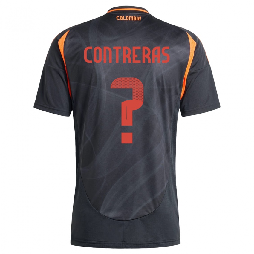 Hombre Camiseta Colombia David Contreras #0 Negro 2ª Equipación 24-26 La Camisa