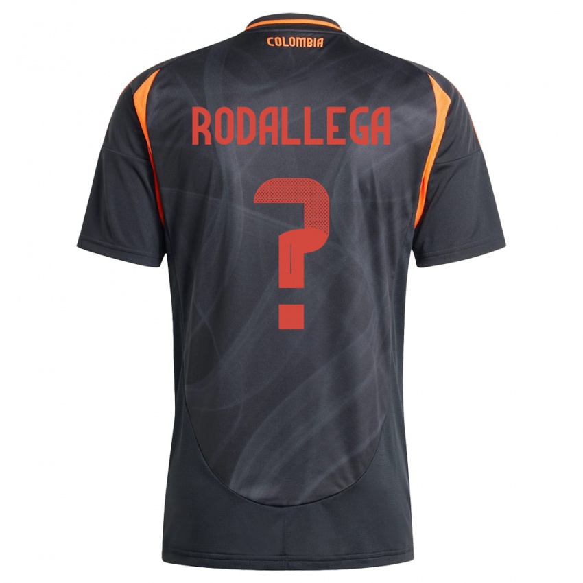 Hombre Camiseta Colombia Johan Rodallega #0 Negro 2ª Equipación 24-26 La Camisa