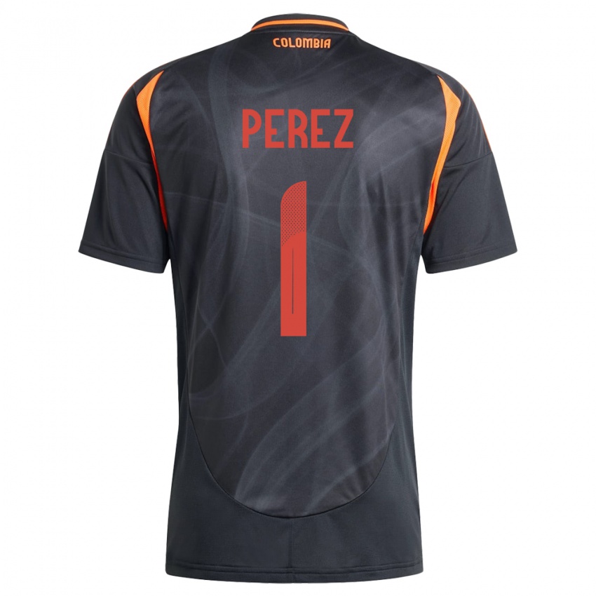 Hombre Camiseta Colombia Catalina Pérez #1 Negro 2ª Equipación 24-26 La Camisa