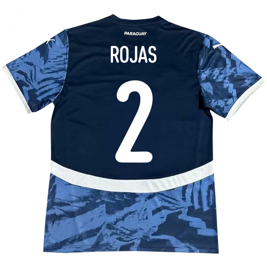 Hombre Camiseta Paraguay Robert Rojas #2 Azul 2ª Equipación 24-26 La Camisa