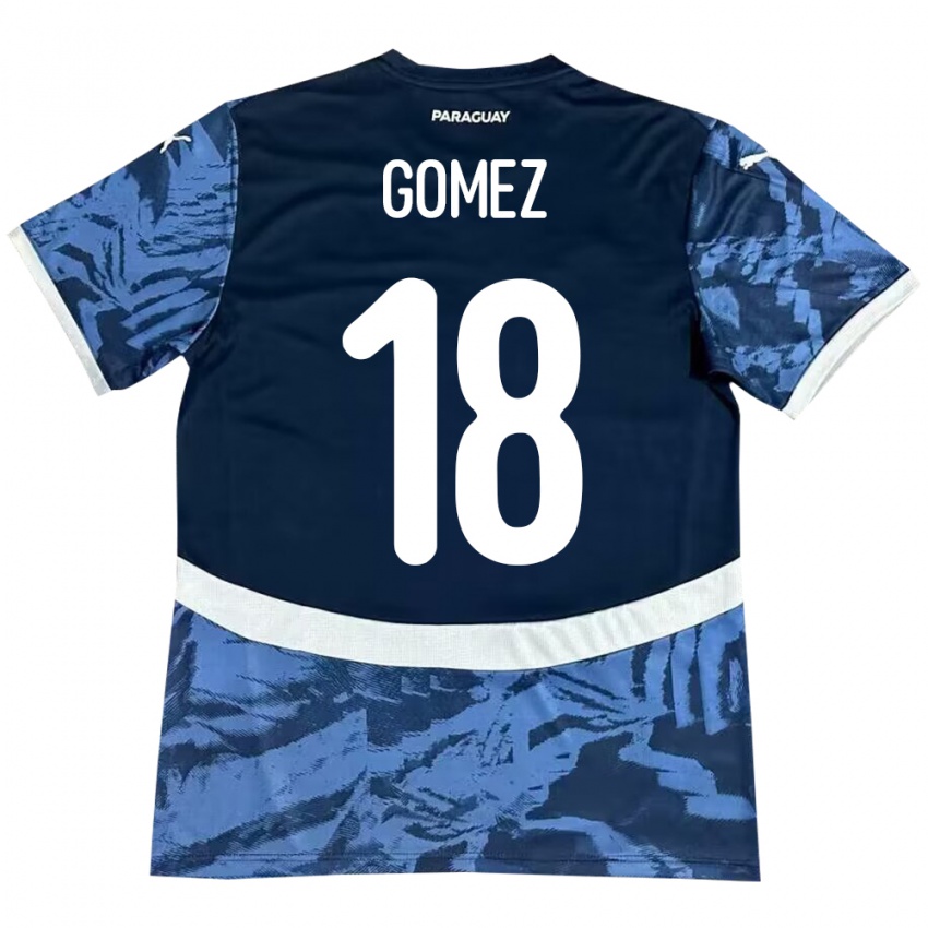 Hombre Camiseta Paraguay Diego Gómez #18 Azul 2ª Equipación 24-26 La Camisa