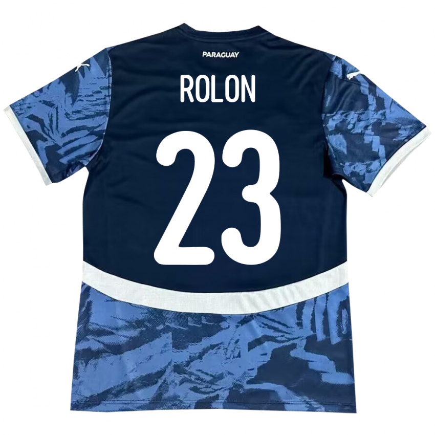 Hombre Camiseta Paraguay Luis Rolón #23 Azul 2ª Equipación 24-26 La Camisa