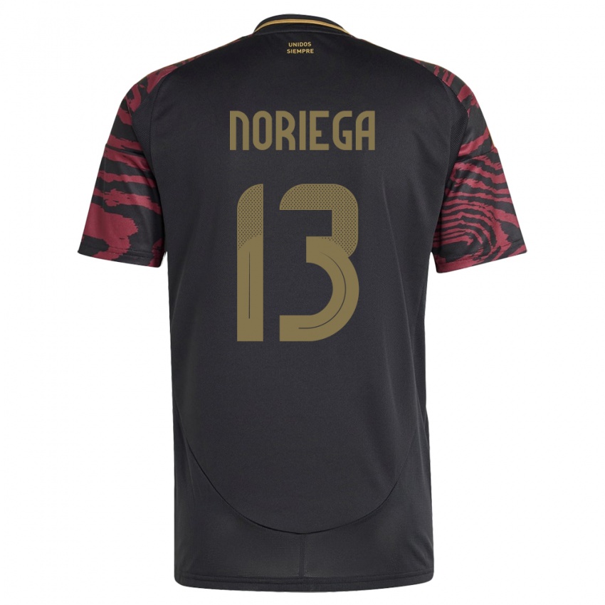 Hombre Camiseta Perú Erick Noriega #13 Negro 2ª Equipación 24-26 La Camisa