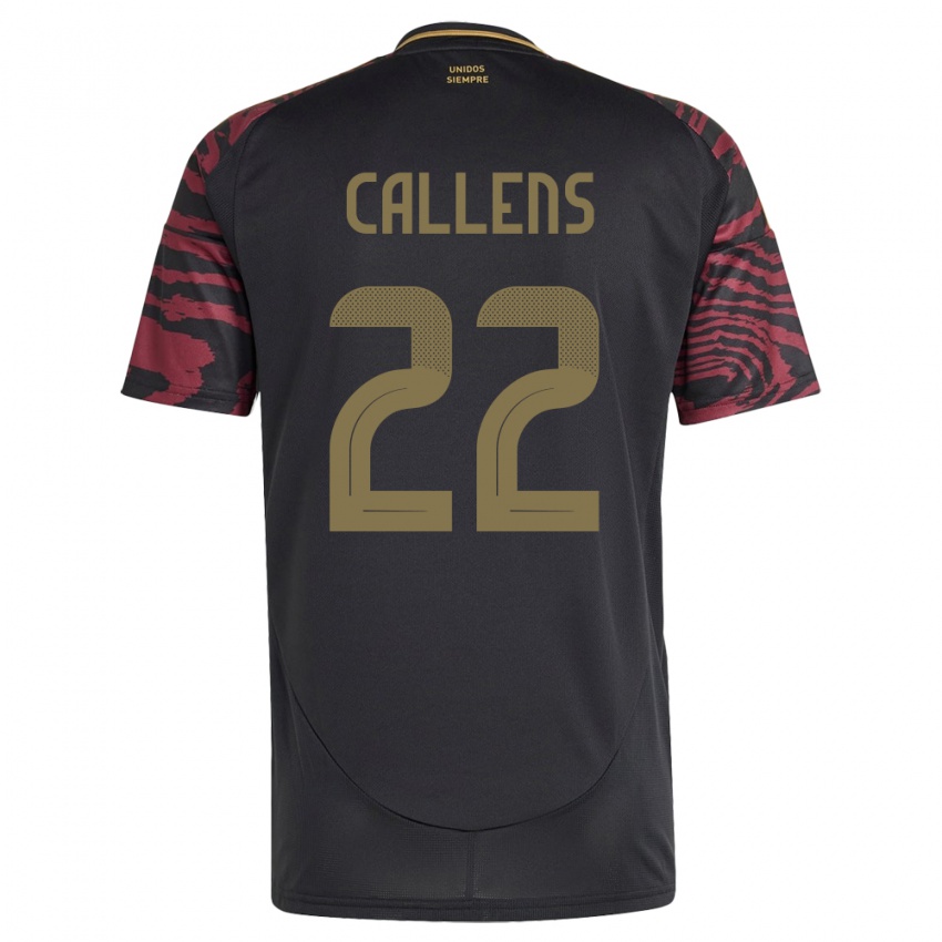 Hombre Camiseta Perú Alexander Callens #22 Negro 2ª Equipación 24-26 La Camisa