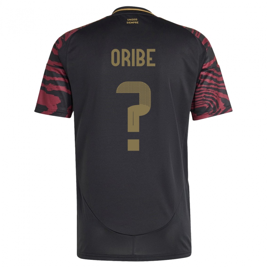 Hombre Camiseta Perú Fabiana Oribe #0 Negro 2ª Equipación 24-26 La Camisa