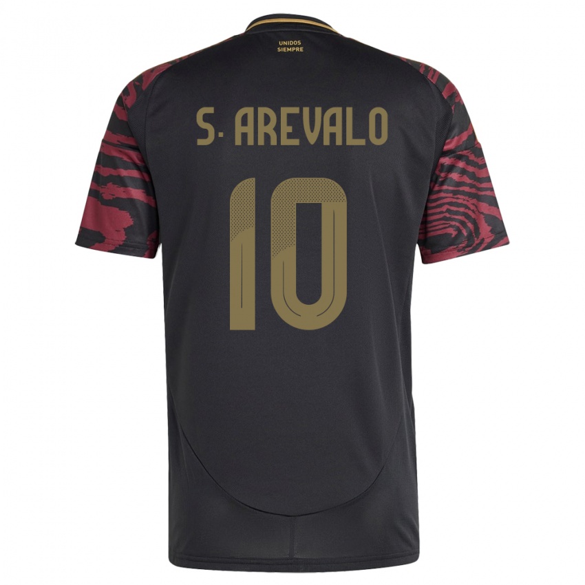 Hombre Camiseta Perú Sandra Arévalo #10 Negro 2ª Equipación 24-26 La Camisa