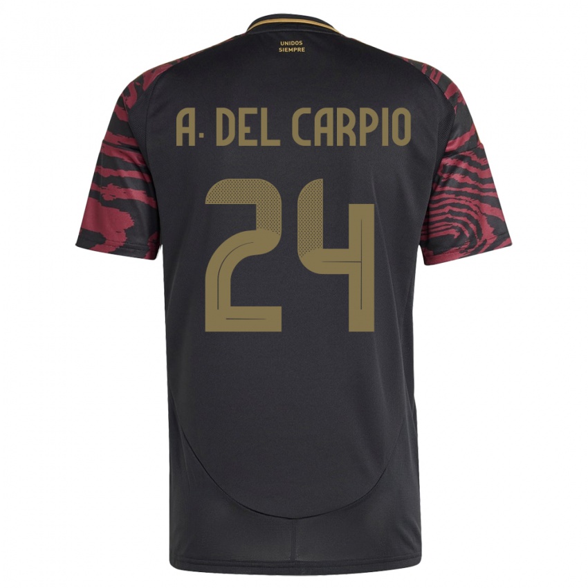 Hombre Camiseta Perú Annie Del Carpio #24 Negro 2ª Equipación 24-26 La Camisa