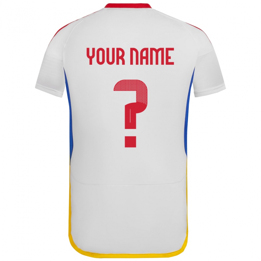 Hombre Camiseta Venezuela Su Nombre #0 Blanco 2ª Equipación 24-26 La Camisa