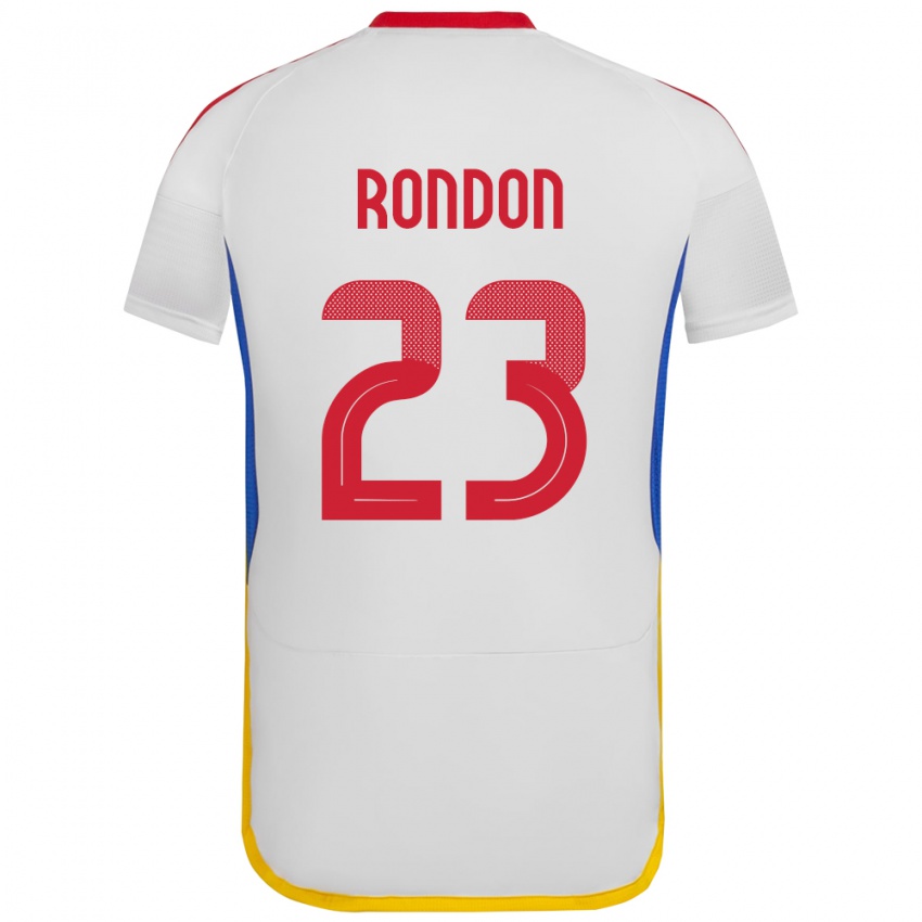Hombre Camiseta Venezuela Salomón Rondón #23 Blanco 2ª Equipación 24-26 La Camisa