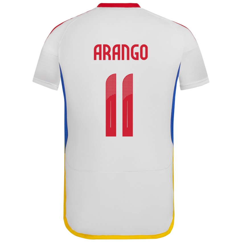 Hombre Camiseta Venezuela Juan Arango #11 Blanco 2ª Equipación 24-26 La Camisa