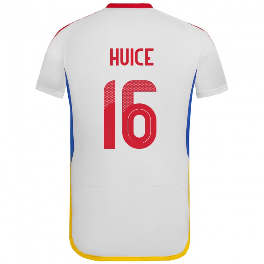 Hombre Camiseta Venezuela Frangel Huice #16 Blanco 2ª Equipación 24-26 La Camisa