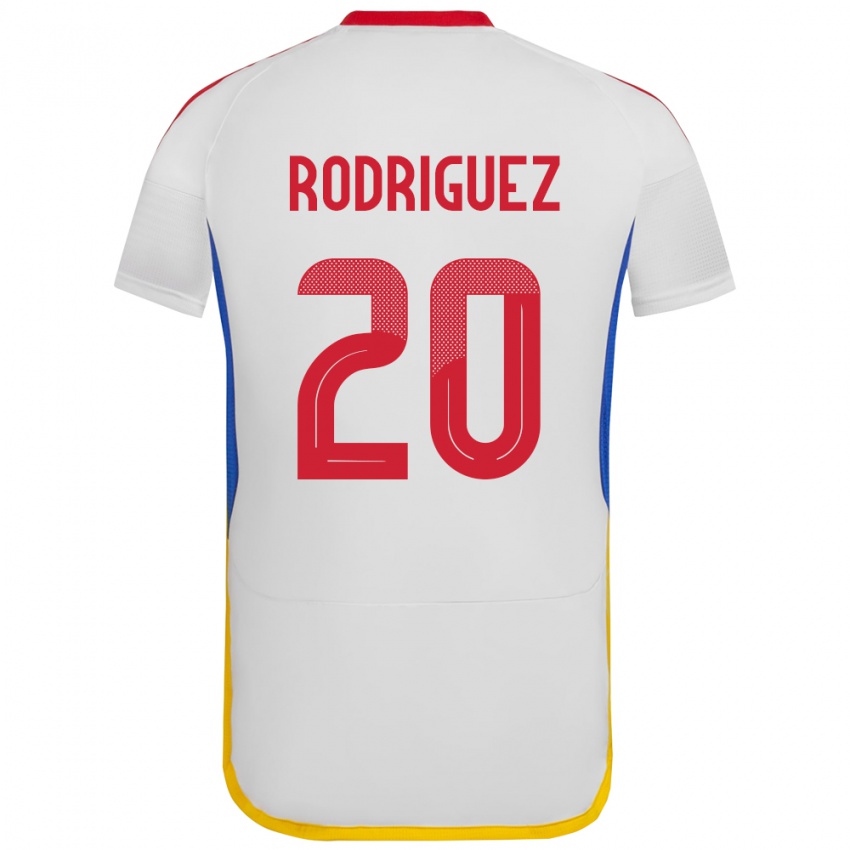 Hombre Camiseta Venezuela Dayana Rodríguez #20 Blanco 2ª Equipación 24-26 La Camisa