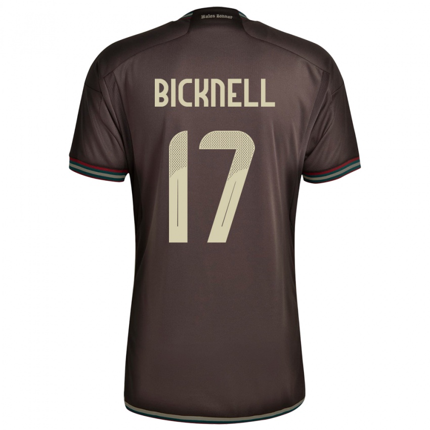 Hombre Camiseta Jamaica Alexander Bicknell #17 Marrón Noche 2ª Equipación 24-26 La Camisa