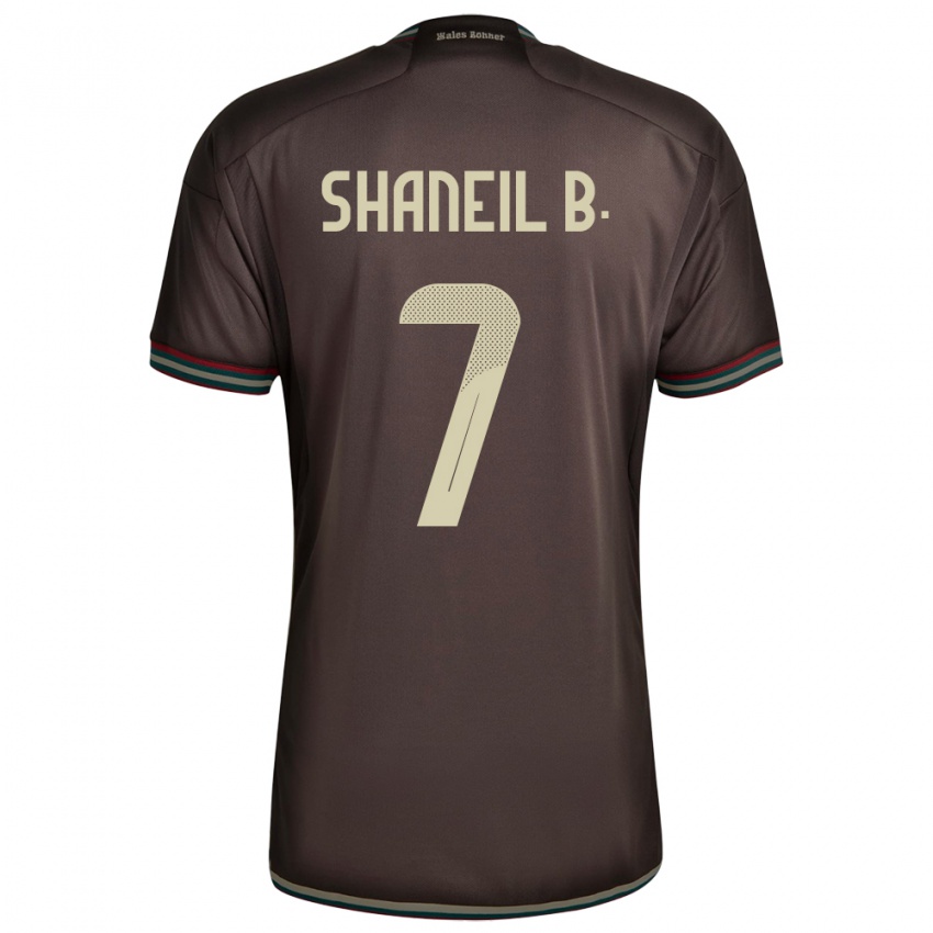 Hombre Camiseta Jamaica Shaneil Buckley #7 Marrón Noche 2ª Equipación 24-26 La Camisa