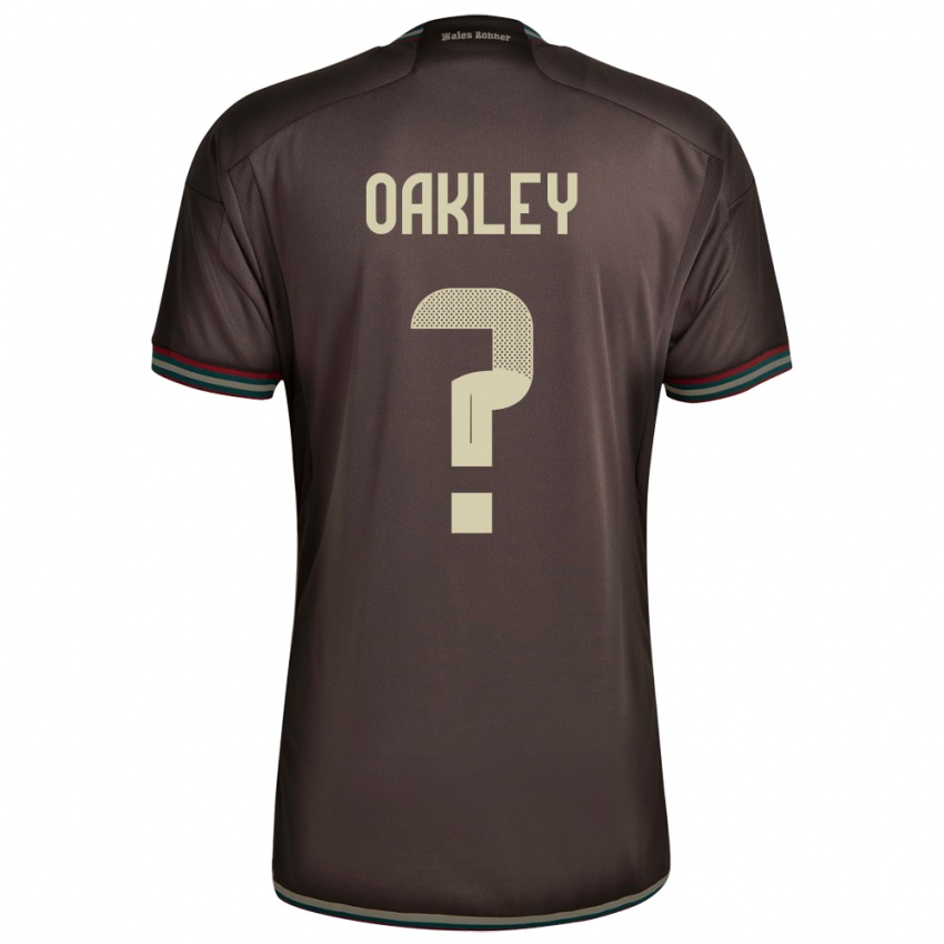 Hombre Camiseta Jamaica Katie Oakley #0 Marrón Noche 2ª Equipación 24-26 La Camisa