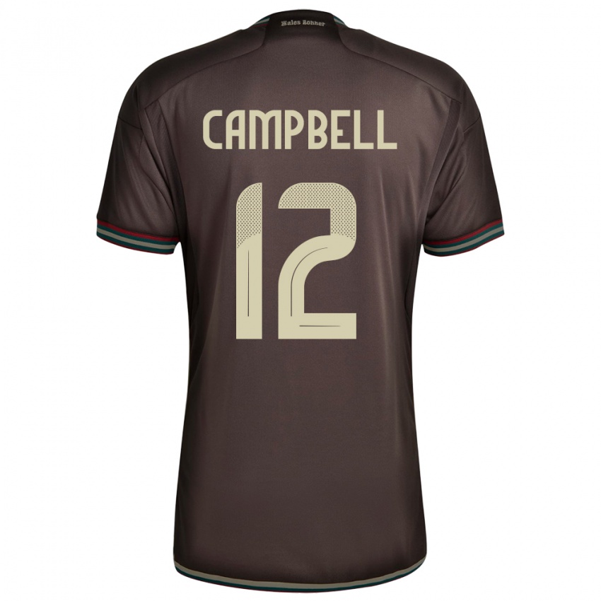 Hombre Camiseta Jamaica Sashana Campbell #12 Marrón Noche 2ª Equipación 24-26 La Camisa