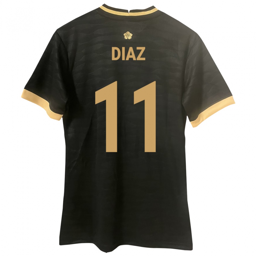 Hombre Camiseta Panamá Ismael Díaz #11 Negro 2ª Equipación 24-26 La Camisa