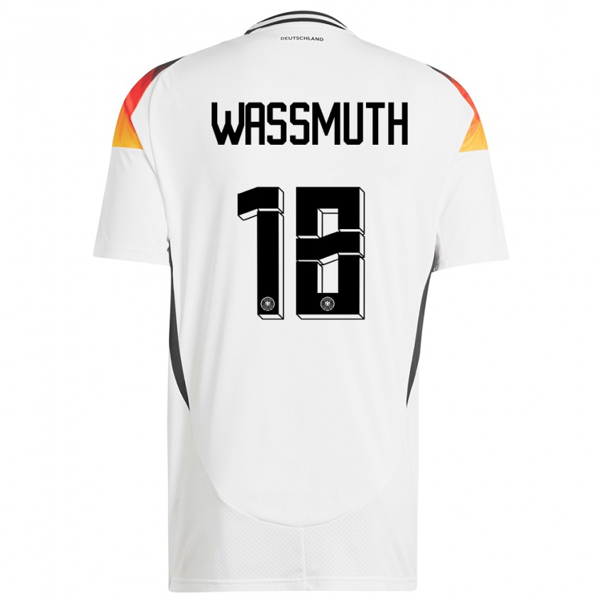 Mujer Camiseta Alemania Tabea Wabmuth #18 Blanco 1ª Equipación 24-26 La Camisa