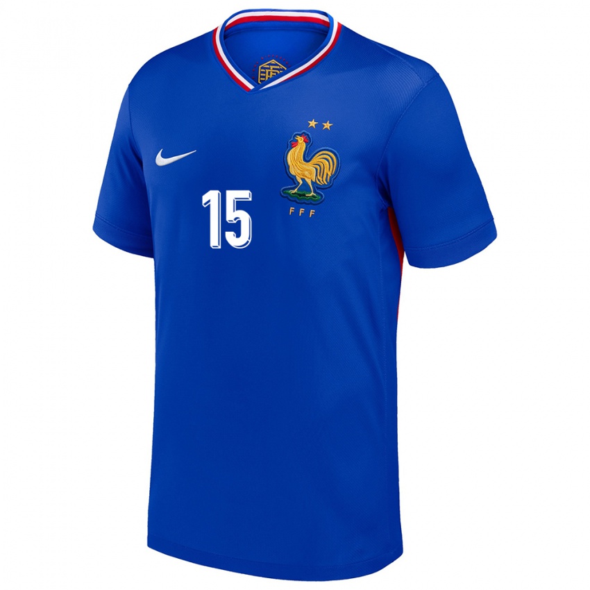 Mujer Camiseta Francia Florent Da Silva #15 Azul 1ª Equipación 24-26 La Camisa