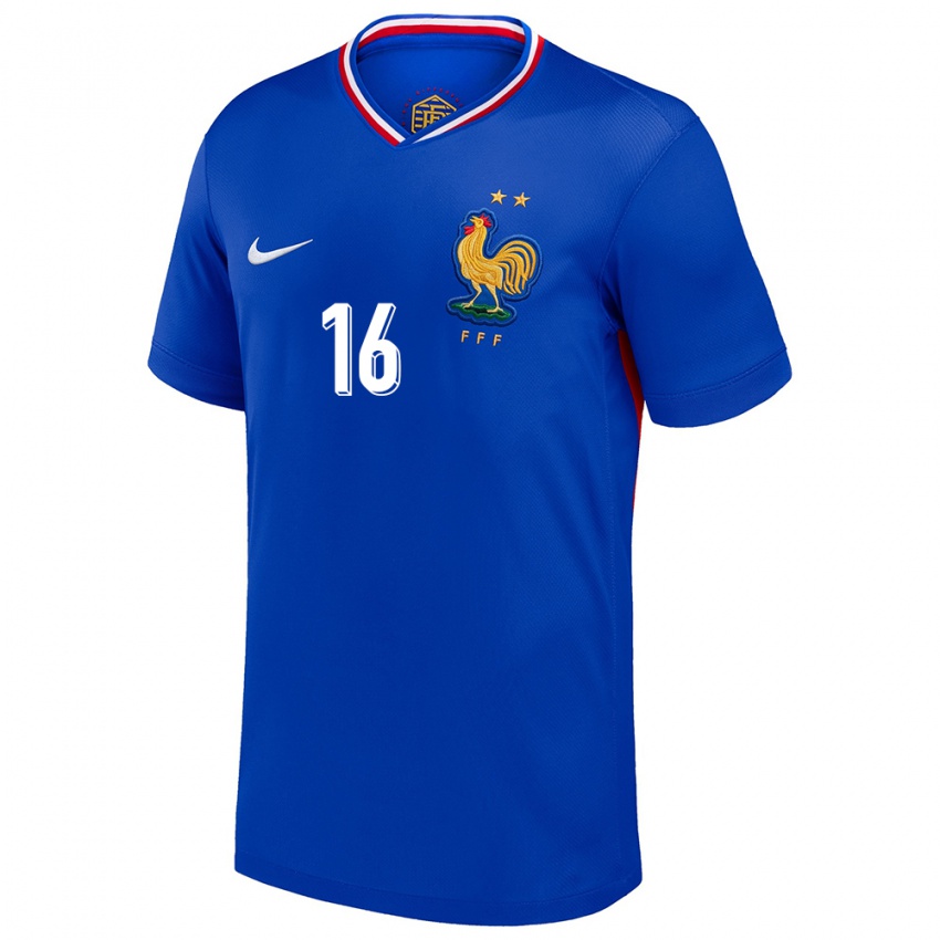 Mujer Camiseta Francia Mike Maignan #16 Azul 1ª Equipación 24-26 La Camisa