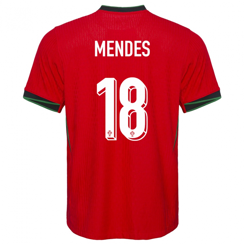 Mujer Camiseta Portugal Carolina Mendes #18 Rojo 1ª Equipación 24-26 La Camisa