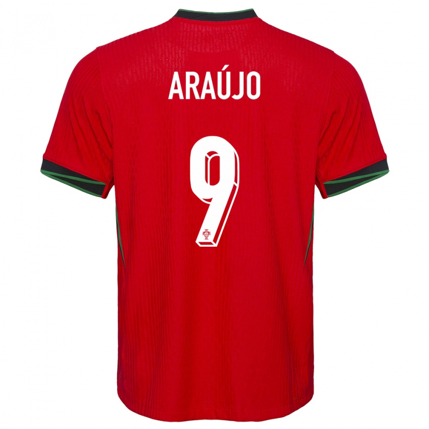 Mujer Camiseta Portugal Henrique Araujo #9 Rojo 1ª Equipación 24-26 La Camisa