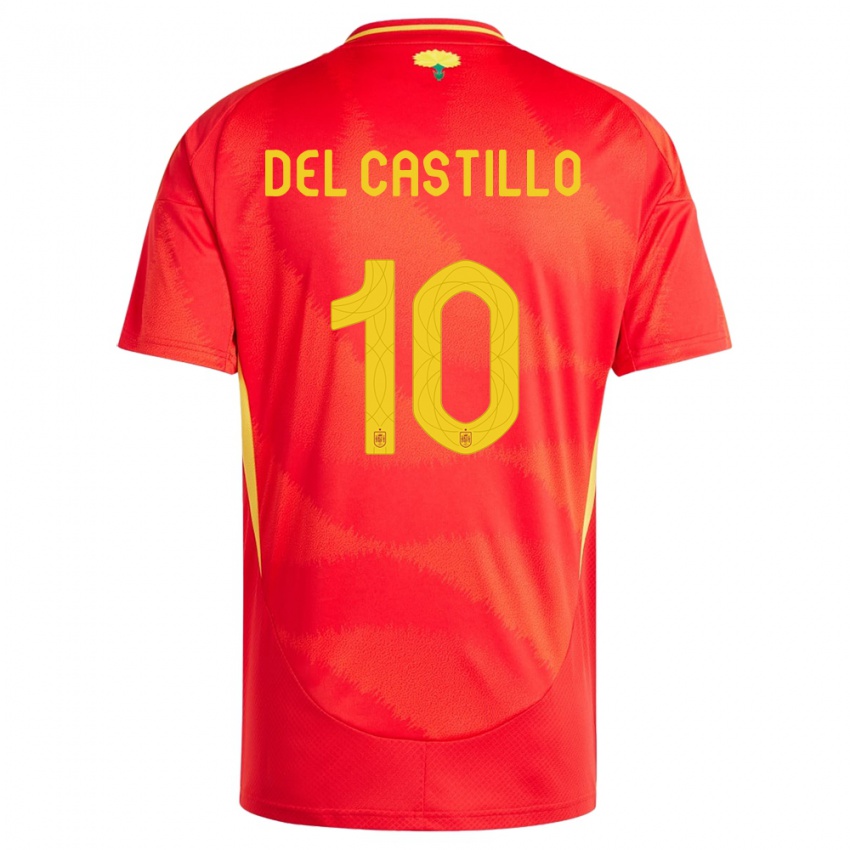 Mujer Camiseta España Athenea Del Castillo #10 Rojo 1ª Equipación 24-26 La Camisa