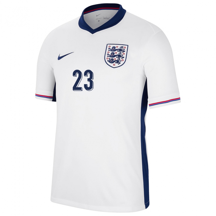 Mujer Camiseta Inglaterra Dean Henderson #23 Blanco 1ª Equipación 24-26 La Camisa