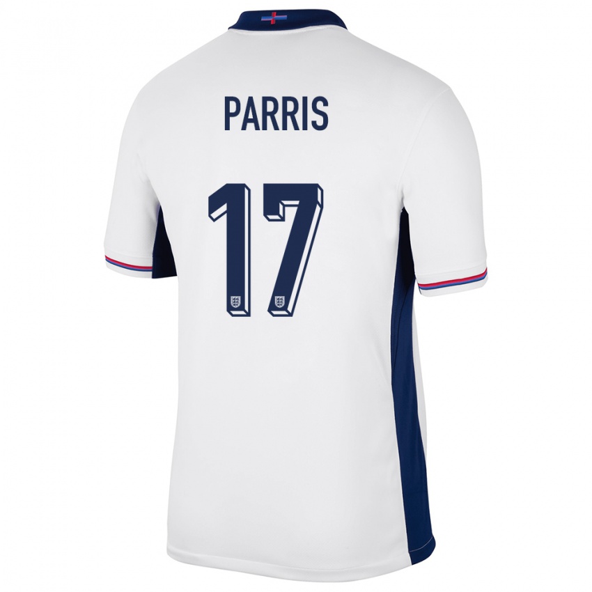 Mujer Camiseta Inglaterra Nikita Parris #17 Blanco 1ª Equipación 24-26 La Camisa