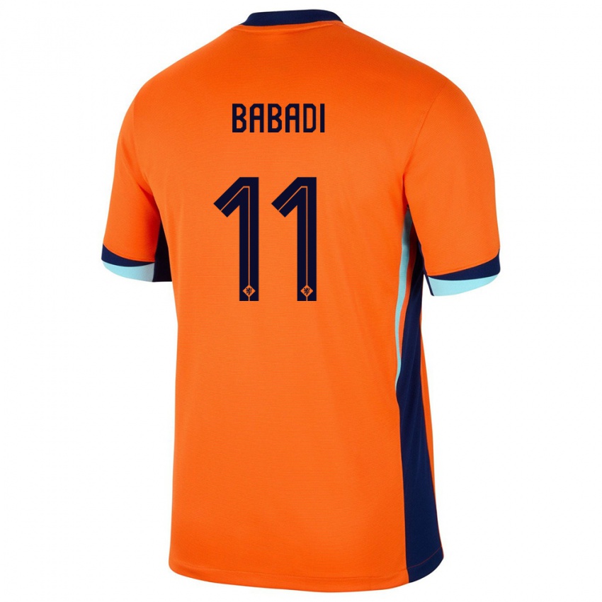 Mujer Camiseta Países Bajos Isaac Babadi #11 Naranja 1ª Equipación 24-26 La Camisa