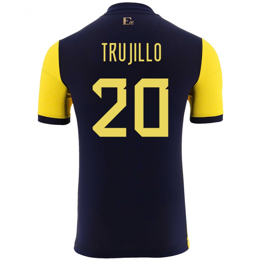 Mujer Camiseta Ecuador Isabel Trujillo #20 Amarillo 1ª Equipación 24-26 La Camisa