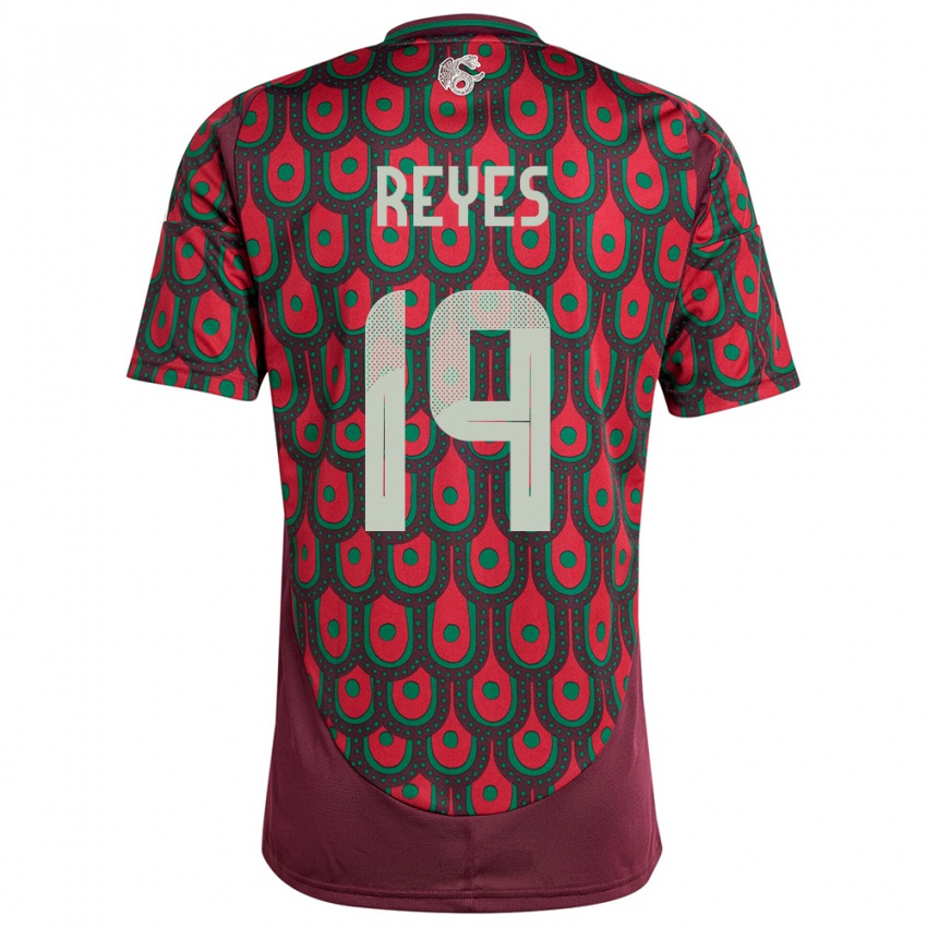 Mujer Camiseta México Israel Reyes #19 Granate 1ª Equipación 24-26 La Camisa