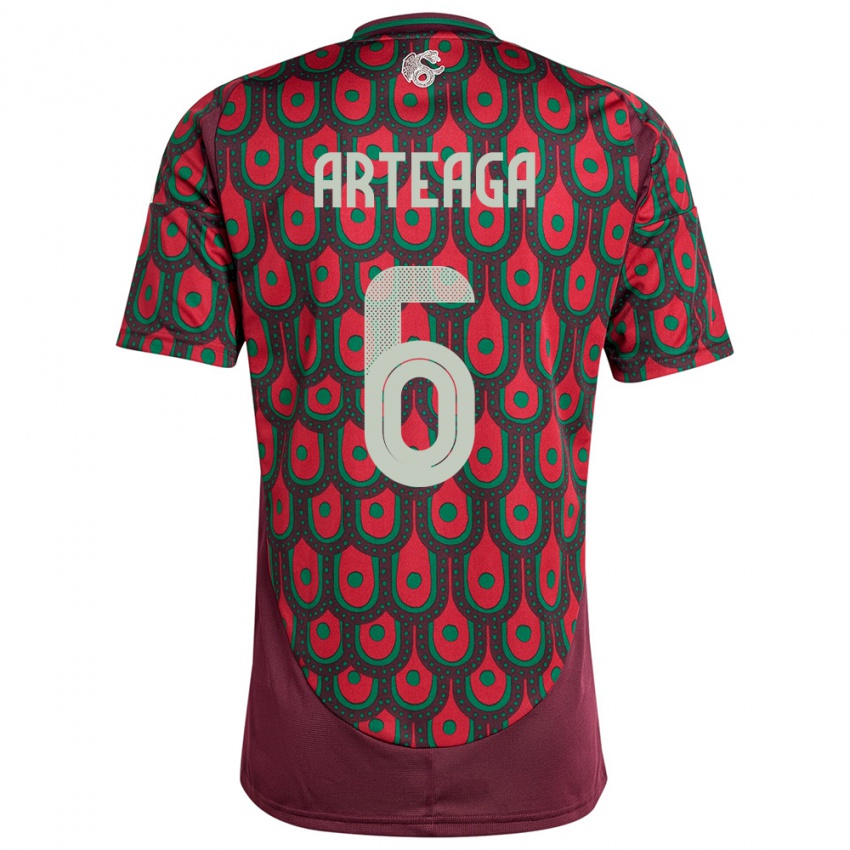 Mujer Camiseta México Gerardo Arteaga #6 Granate 1ª Equipación 24-26 La Camisa