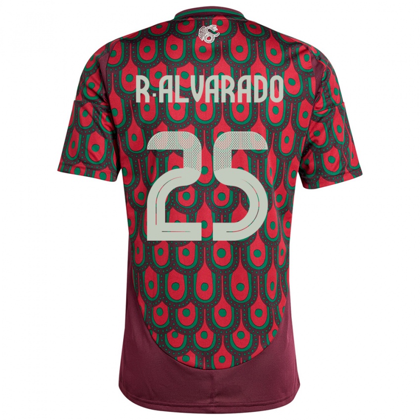 Mujer Camiseta México Roberto Alvarado #25 Granate 1ª Equipación 24-26 La Camisa