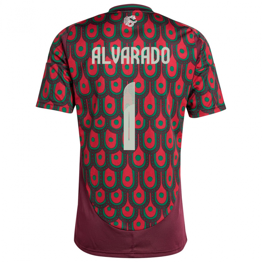 Mujer Camiseta México Emily Alvarado #1 Granate 1ª Equipación 24-26 La Camisa