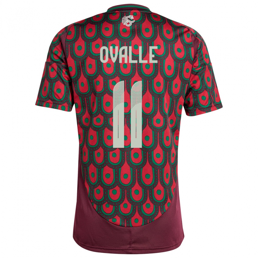 Mujer Camiseta México Lizbeth Ovalle #11 Granate 1ª Equipación 24-26 La Camisa