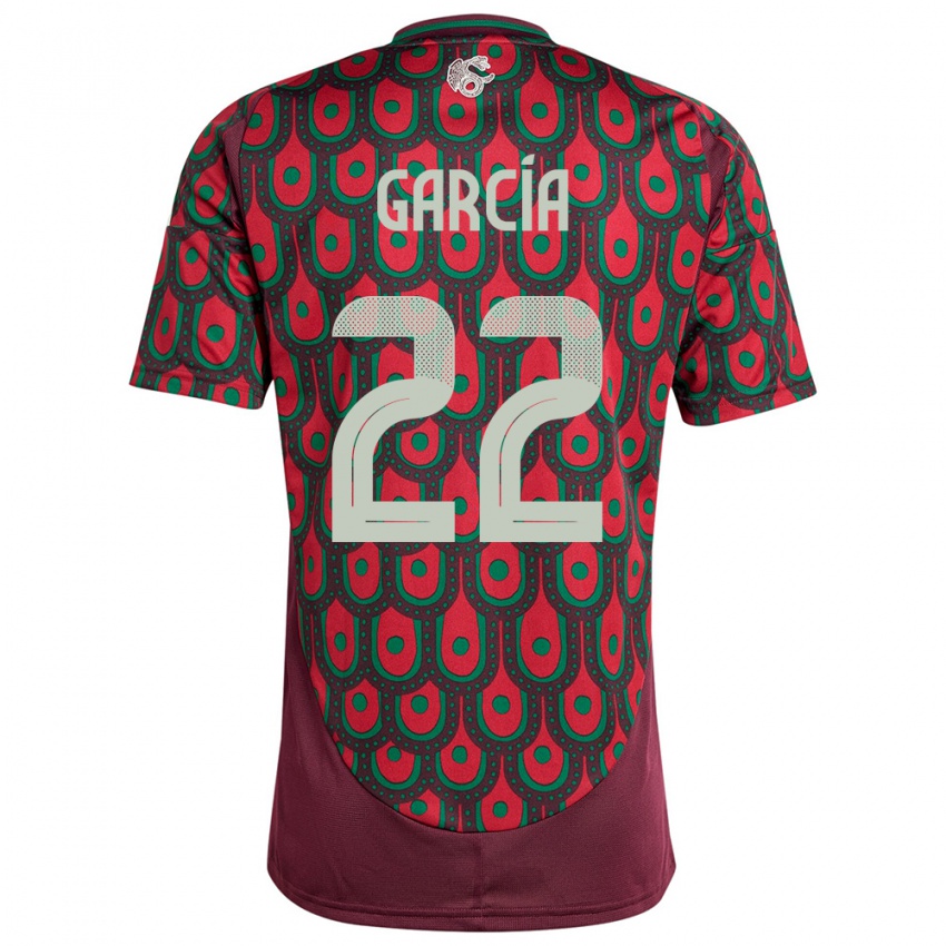 Mujer Camiseta México Diana Garcia #22 Granate 1ª Equipación 24-26 La Camisa