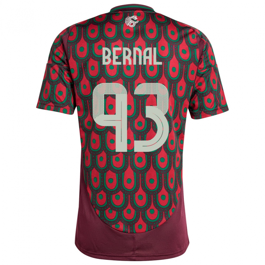 Mujer Camiseta México Rebeca Bernal #93 Granate 1ª Equipación 24-26 La Camisa