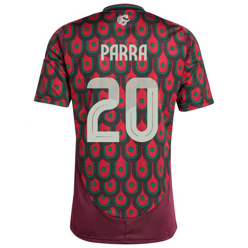 Mujer Camiseta México Rodrigo Parra #20 Granate 1ª Equipación 24-26 La Camisa