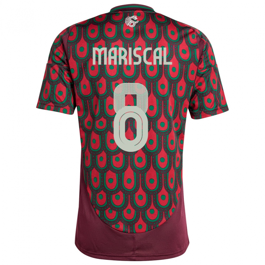 Mujer Camiseta México Salvador Mariscal #8 Granate 1ª Equipación 24-26 La Camisa