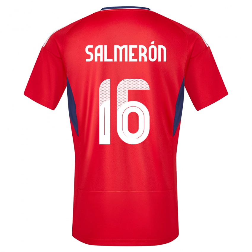 Mujer Camiseta Costa Rica Andrey Salmeron #16 Rojo 1ª Equipación 24-26 La Camisa