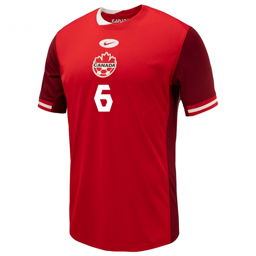 Mujer Camiseta Canadá Samuel Piette #6 Rojo 1ª Equipación 24-26 La Camisa