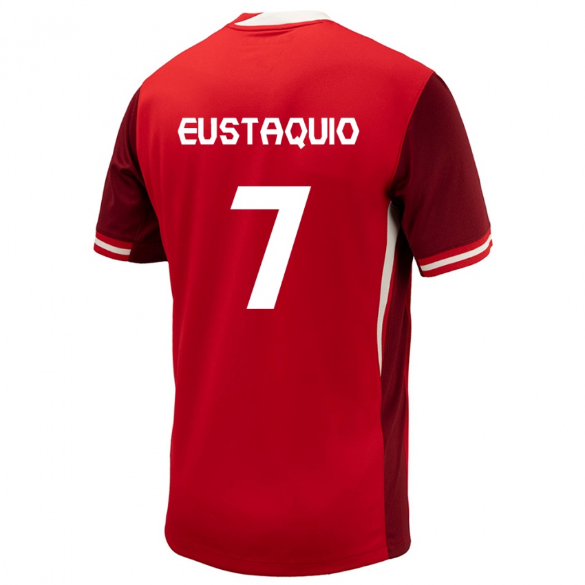 Mujer Camiseta Canadá Stephen Eustaquio #7 Rojo 1ª Equipación 24-26 La Camisa