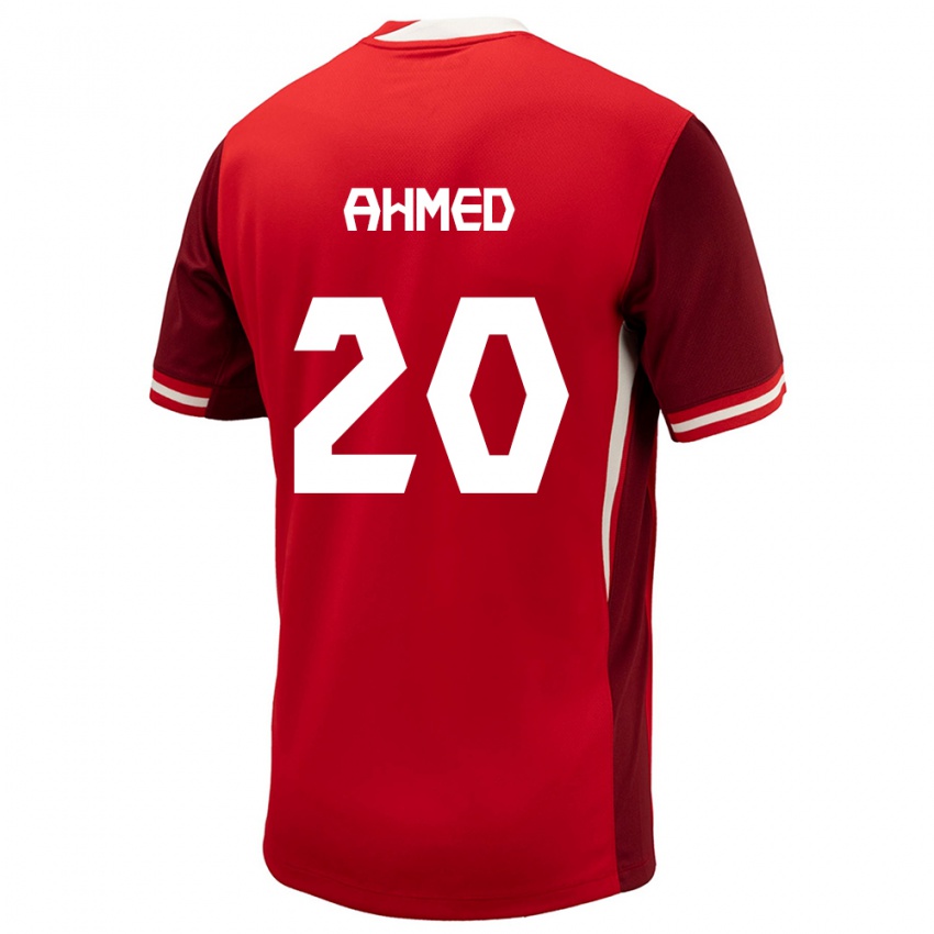 Mujer Camiseta Canadá Ali Ahmed #20 Rojo 1ª Equipación 24-26 La Camisa