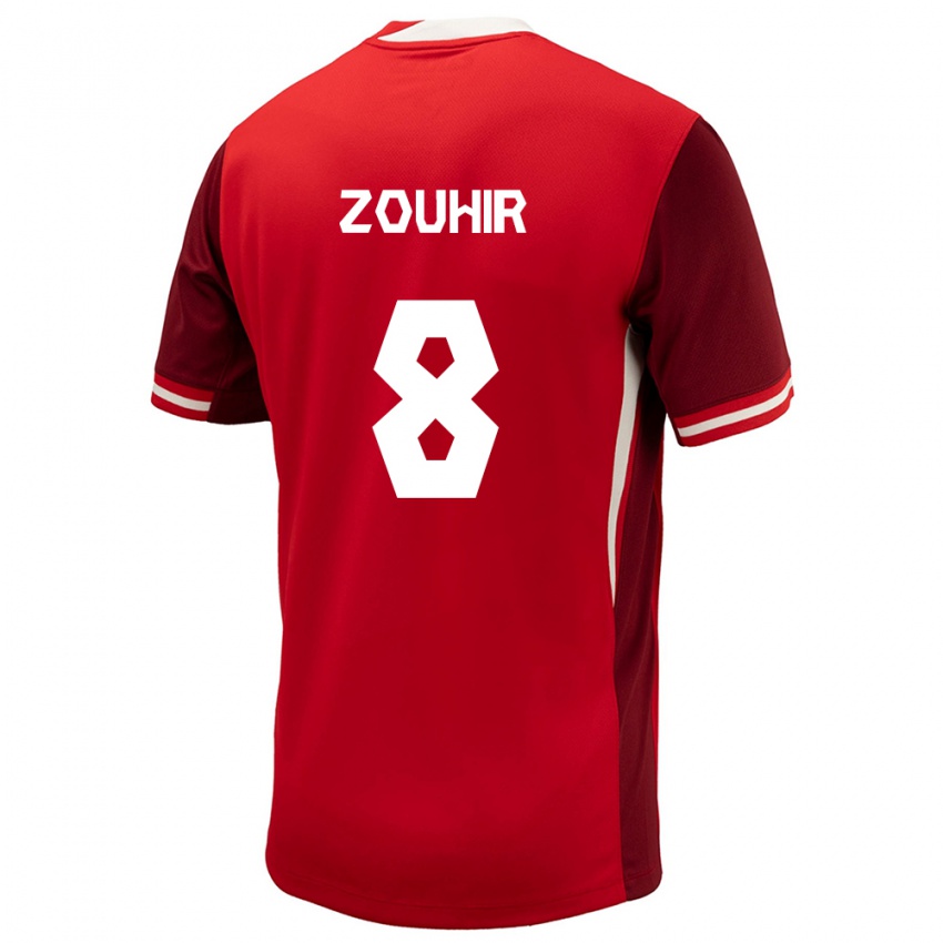 Mujer Camiseta Canadá Rida Zouhir #8 Rojo 1ª Equipación 24-26 La Camisa