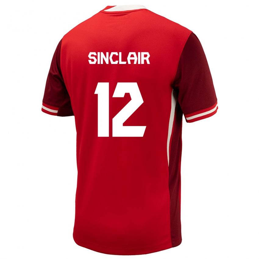 Mujer Camiseta Canadá Christine Sinclair #12 Rojo 1ª Equipación 24-26 La Camisa