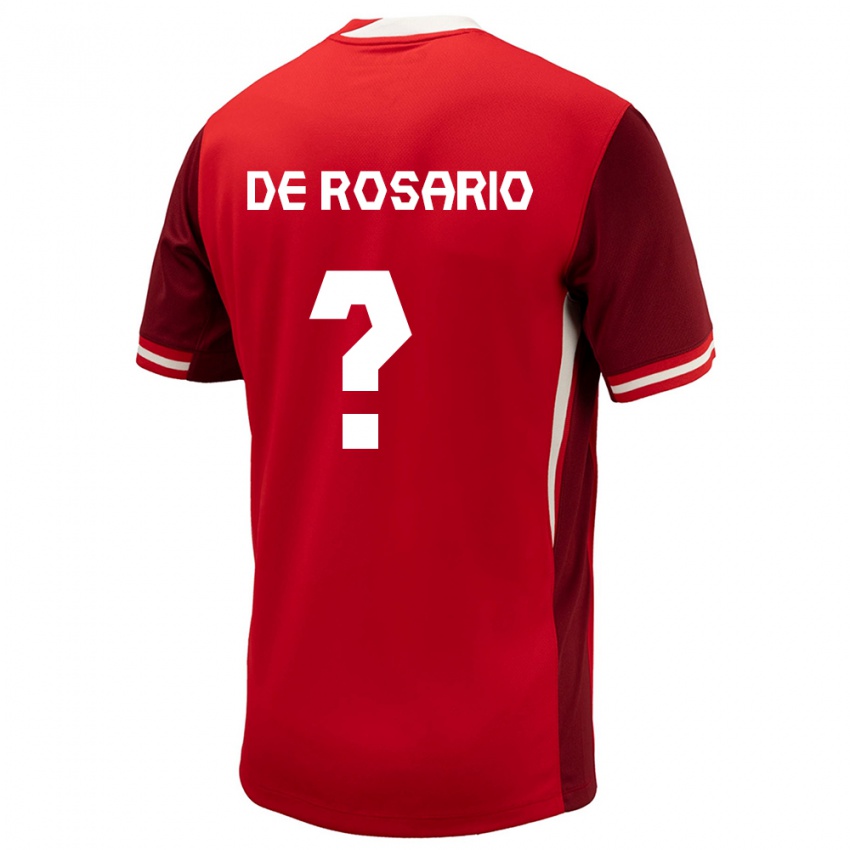 Mujer Camiseta Canadá Adisa De Rosario #0 Rojo 1ª Equipación 24-26 La Camisa