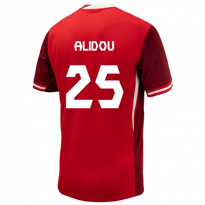 Mujer Camiseta Canadá Marie-Yasmine Alidou #25 Rojo 1ª Equipación 24-26 La Camisa